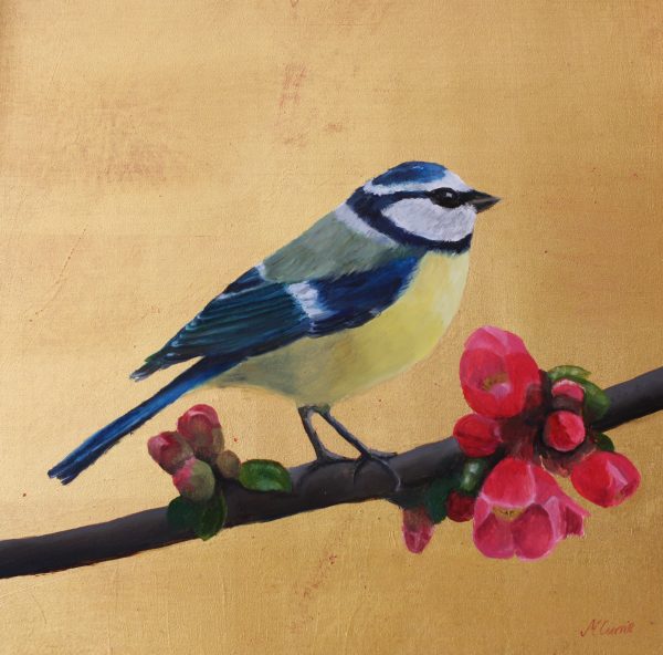 Blue Tit on gold 1 scaled