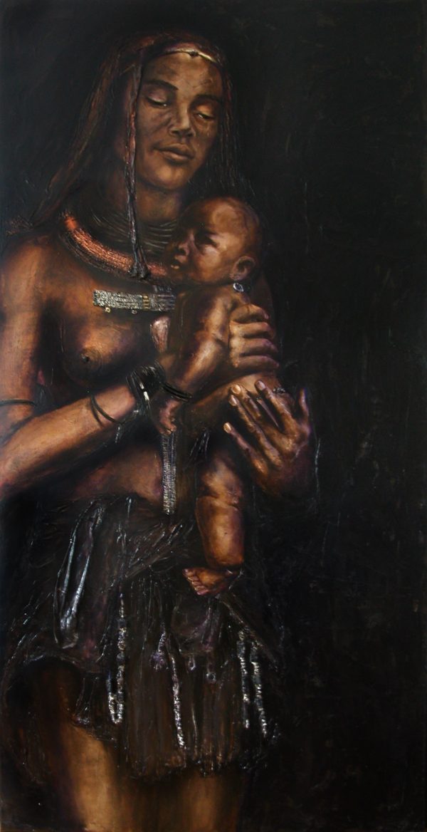 HIMBA girl with child