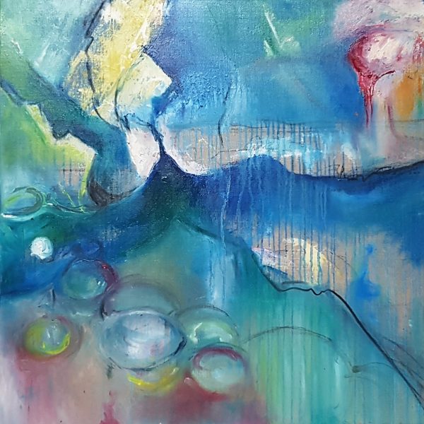 The Ceaseless Myth of Moving Waves 70cm x 70 cm oil and charcoal on linen Kate Bell.jpeg 2
