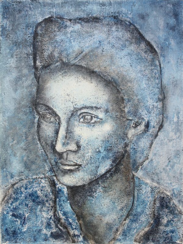 portrait in blue