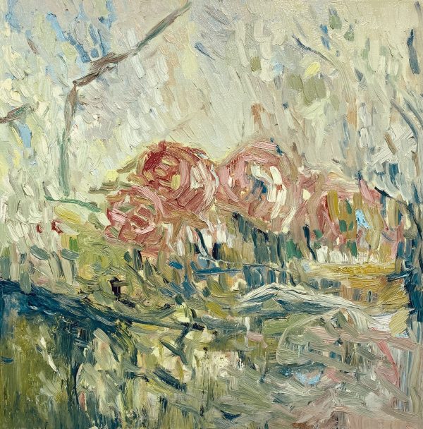 Roses hide in the garden 60x60cm scaled