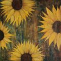 Rusty Sunflowers 24x24