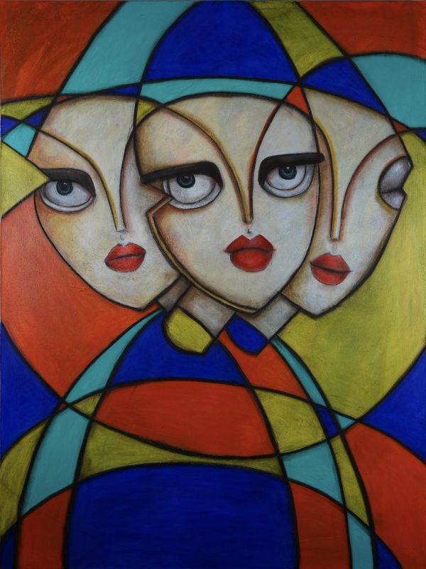 Golden Sisterhood 48x3622 Acrylic and oil and pastel scaled