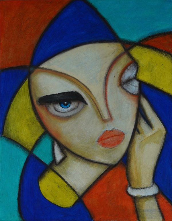 Tamara 18 x 1422 oil acrylic and pastel