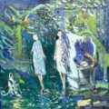 the waitress and the monkey 120 120cm oil canvas