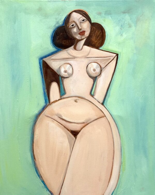The shape of woman Green scaled
