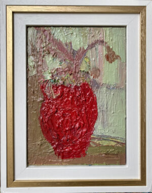 Studio Flowers In A Crimson Vase