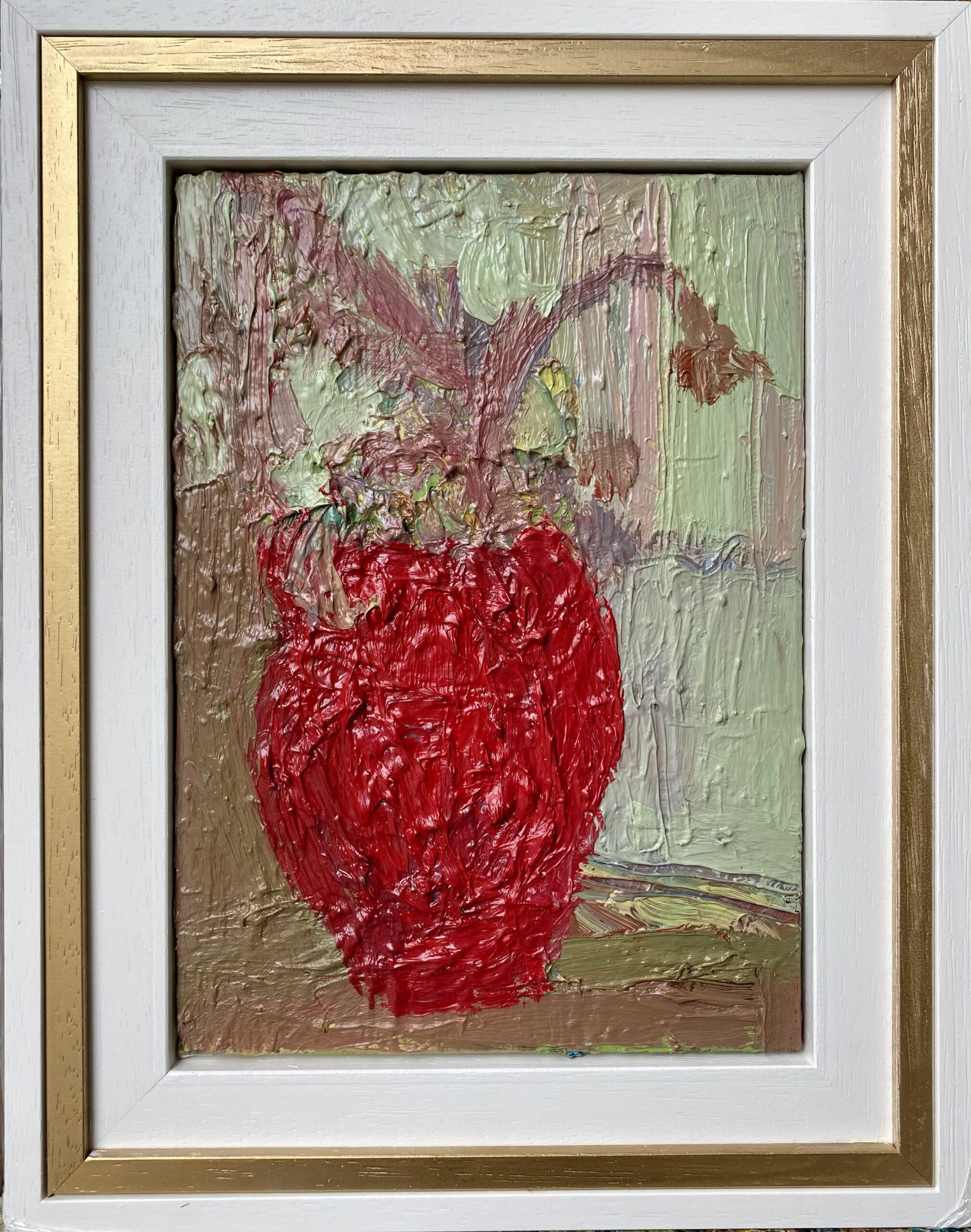 Studio Flowers In A Crimson Vase